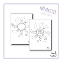 förhandsvisning - Målarbilder sockor i ring - försättsblad