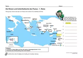 Vorschau - Unterrichtsreihen - Die Reisen des Apostel Paulus - Karte - Deckblatt
