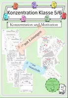 Vorschau - Arbeitsblätter - Konzentration trainieren in der 5. und 6. Klasse - Deckblatt