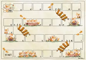 Vorschau - Spiele - 🦊 Fuchs Leiterspiel Brettspiel Zählen Kindergarten - Seite 1