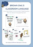 Aperçu - Affichage - Classroom Language - Flashcards - Page de couverture