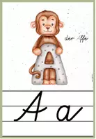 Vorschau - Poster - Vereinfachte Ausgangsschrift - Buchstabenposter mit Tieren - Seite 2