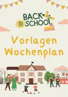 Vorschau - Anderer Materialtyp - Vorlagen Wochenpläne - Mit Reflexion und Wochenziel - Deckblatt