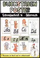 Vorschau - Poster - Schreibschrift 95 - Österreich - Buchstabenposter bzw. Lautplakate mit Tieren - Deckblatt