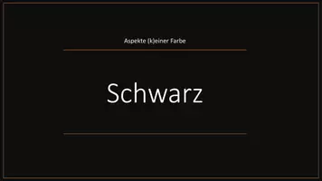 Vorschau - Stundenentwürfe - Schwarz - Aspekte (k)einer Farbe // Kunstprojekt - Deckblatt