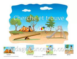 Aperçu - Cartes / Images - Cherche et trouve verbe d’action - Page de couverture