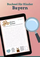 Vorschau - Spiele - Suchsel für Kinder: Bayern - Deckblatt