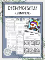 Vorschau - Arbeitsblätter - Rechengesetze, Punkt-vor Strichrechnung und Sachaufgaben (Winterliche Übung) - Deckblatt