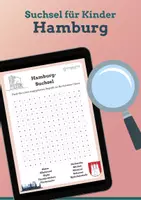 Vorschau - Spiele - Suchsel für Kinder: Hamburg - Deckblatt