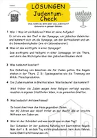 Vorschau - Arbeitsblätter - Judentum-Check (passende Fragen zur Checker-Folge) Einführung Judentum (mit Lösungen!) - Seite 3