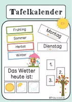 Vorschau - Fördermaterial/Inklusion - Tafelkalender für die Grundschule - Deckblatt