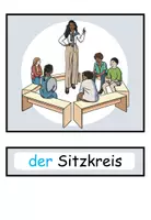 Vorschau - Präsentationen/Tafelbilder - Bildkarten und Wortkarten "Im Klassenzimmer" geeignet für das Churermodell - DaZ / DaF / Deutsch - Seite 1