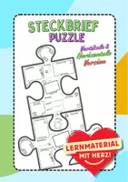 Vorschau - Arbeitsblätter - Steckbrief Puzzle Kennenlernen kooperatives Poster Puzzleteile - Deckblatt