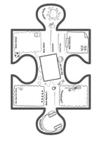 Vorschau - Arbeitsblätter - Steckbrief Puzzle Kennenlernen kooperatives Poster Puzzleteile - Seite 1