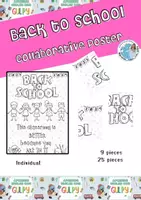 anteprima - Materiale per pittura e bricolage - Poster di collaborazione per il ritorno a scuola - Pagina di copertina