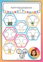 Vorschau - Präsentationen/Tafelbilder - Klett-Klassendienste im Bienenwaben-Stil - Deckblatt