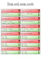 Vorschau - Spiele - Stop and Swap cards - Sprachaktivierung Englischunterricht - Seite 1