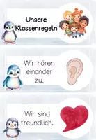 Vorschau - Merkblätter - Klassenregeln „Pinguinklasse“ – für ein friedliches Miteinander im Klassenzimmer mit dem Klassentier Pinguin - Seite 1