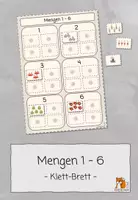 Vorschau - Arbeitsblätter - Mengenlehre: Mengen 1 bis 6 - Ein Klett-Brett - Deckblatt