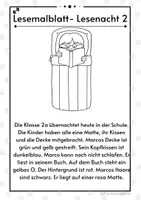 Vorschau - Arbeitsblätter - Lesemalblätter_Lesenacht_freiarbeitsfee - Seite 3