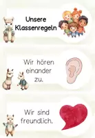 Vorschau - Merkblätter - Klassenregeln „Alpakaklasse“ – für ein friedliches Miteinander im Klassenzimmer mit dem Klassentier Alpaka oder Lama - Seite 1