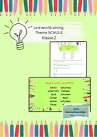 Vorschau - Arbeitsblätter - Lernworttraining Thema SCHULE Klasse 2/3 - Deckblatt