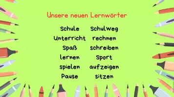 Vorschau - Arbeitsblätter - Lernworttraining Thema SCHULE Klasse 2/3 - Seite 1