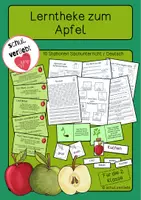 Vorschau - Arbeitsblätter - Lerntheke Apfel - Deckblatt