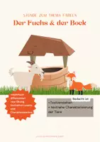 Vorschau - Arbeitsblätter - Fabeln: ,,Fuchs und Bock" verstehen und charakterisieren - Deckblatt