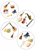 Vista previa - Refuerzo / NEE / Materiales de apoyo - Joc de taula - INSTRUMENTS MUSICALS - Portada