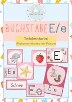 Vorschau - Poster - Buchstabeneinführung E - Bildkarten - Deckblatt