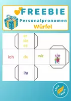 Vorschau - Spiele - Würfel mit Personalpronomen Freebie - Deckblatt