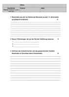 Vorschau - Test - Geschichtstest "Aufbruch in eine neue Zeit" inkl. Erwartungshorizont - Deckblatt