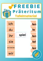 Vorschau - Präsentationen/Tafelbilder - Tafelmaterial_regelmäßige Verben bilden_Präteritum Freebie - Deckblatt