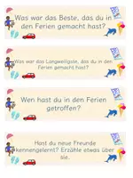 Vorschau - Spiele - Zurück aus den Ferien - Karten für den Austausch - Seite 1