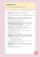 Vorschau - Merkblätter - Erörterung pragmatischer Texte - Deckblatt