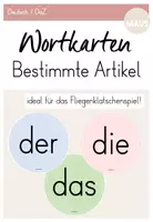 Vorschau - Stationenlernen - Artikel-Wortkarten (bestimmte Artikel) - Fliegenklatschenspiel - Deckblatt