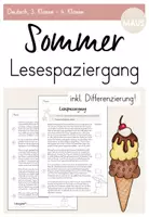 Vorschau - Arbeitsblätter - Lesespaziergang: Sommer (3.Klasse - 4.Klasse) - Deckblatt