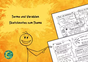 Vorschau - Arbeitsblätter - Terme und Variablen - Sketchnotes - Deckblatt
