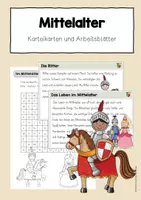 Vorschau - Arbeitsblätter - Mittelalter - Wissenskartei und Arbeitsblätter - Deckblatt