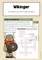 Vorschau - Arbeitsblätter - Wikinger - Karteikarten und Arbeitsblätter - Deckblatt