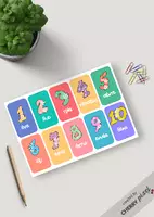 Προεπισκόπηση - Flashcards - Mini Εκτυπώσιμες Κάρτες με τους Αριθμούς από το 1 έως το 10 - Εξώφυλλο