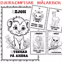 förhandsvisning - Djurkompisar målarbok. Hur man är en bra vän. - försättsblad