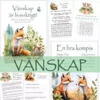 förhandsvisning - Vänskap: Poster, faktatext, läsförståelse, skrivuppdrag, klurigheter - försättsblad