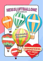 Vorschau - Mal- und Bastelvorlagen - Geburtstagskalender Heißluftballons Malvorlage Bastelvorlage Heissluftballone zum Ausmalen - Deckblatt