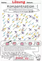 Vorschau - Arbeitsblätter - Konzentrationstraining für die 4. Klasse, inkl. Lösungen - Seite 1