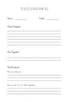 Vorschau - Anderer Materialtyp - Tagesjournal - Selbstorganisation, -strukturierung und -reflexion - Deckblatt