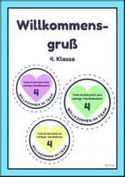 Vorschau - Fördermaterial/Inklusion - Willkommensgruß 4. Klasse - Deckblatt