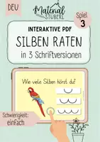 Vorschau - Stationenlernen - Silben Quiz einfach (Spiel 3) - Deckblatt