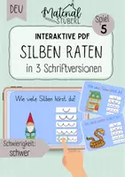 Vorschau - Spiele - Silben Quiz schwer (Spiel 5) - Deckblatt